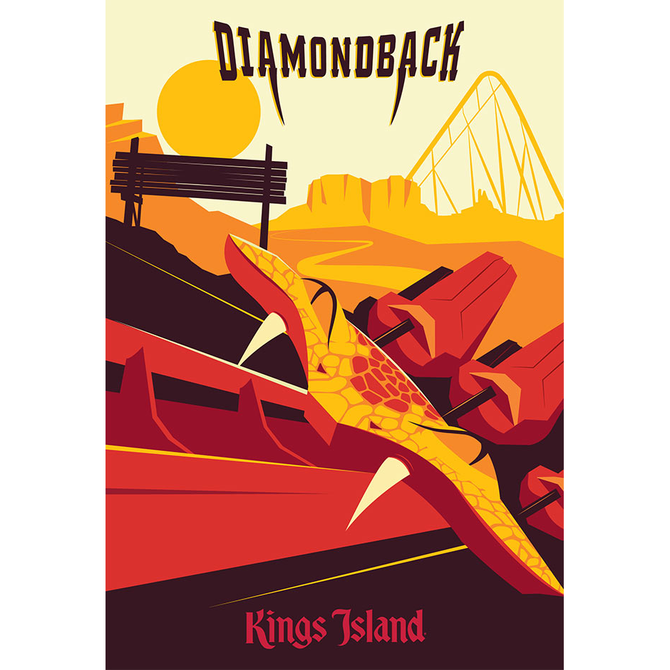 Kings Island Diamondback Poster