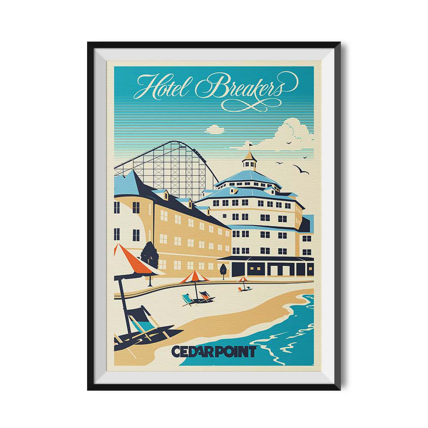 Cedar Point Hotel Breakers Poster