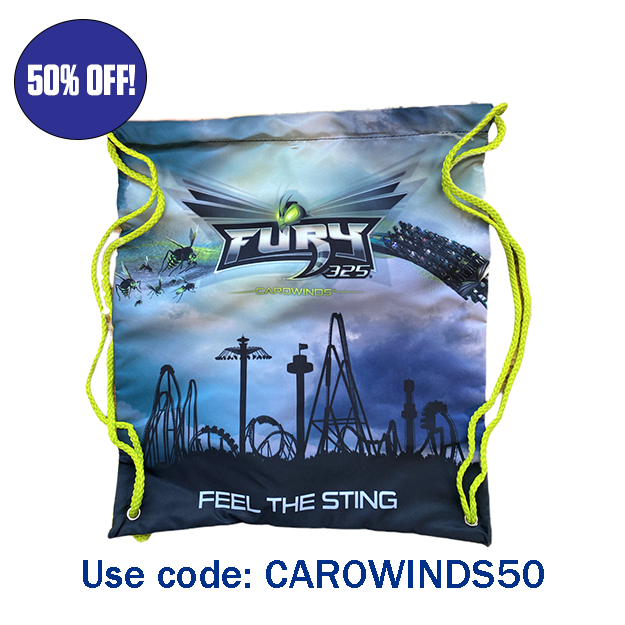 Carowinds Fury 325 Drawstring Backpack