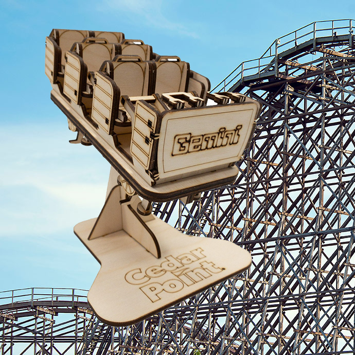 コンパス コースター Cedar Point Gemini Front Car Coaster Cutout – FUN