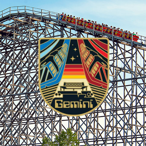 Cedar Point Gemini Enamel Pin