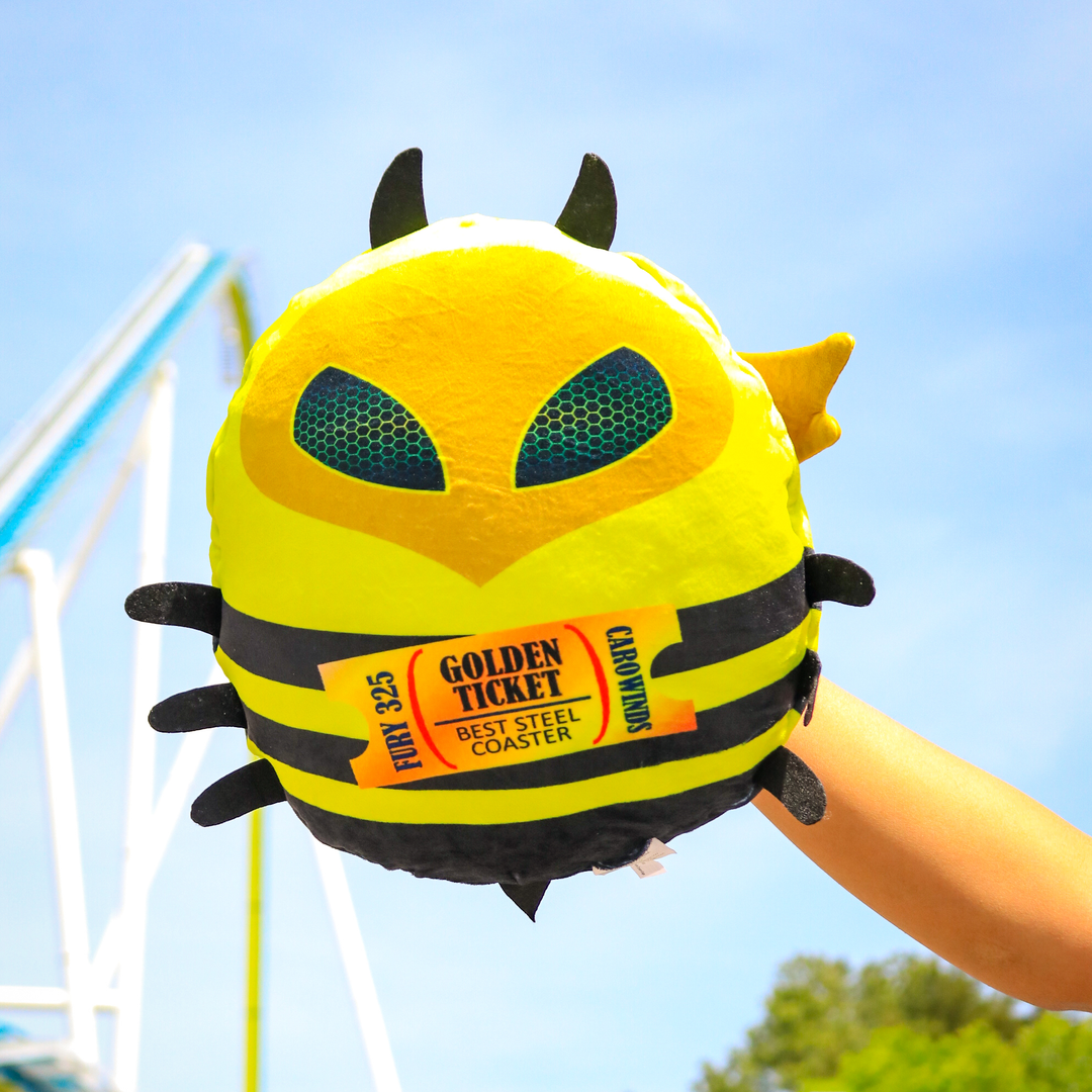 Carowinds Fury 325 Golden Ticket Award Reversible Plush – FUN