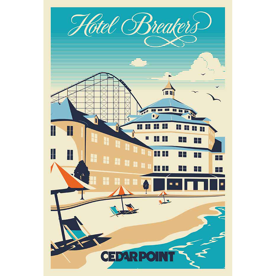 Cedar Point Hotel Breakers Poster