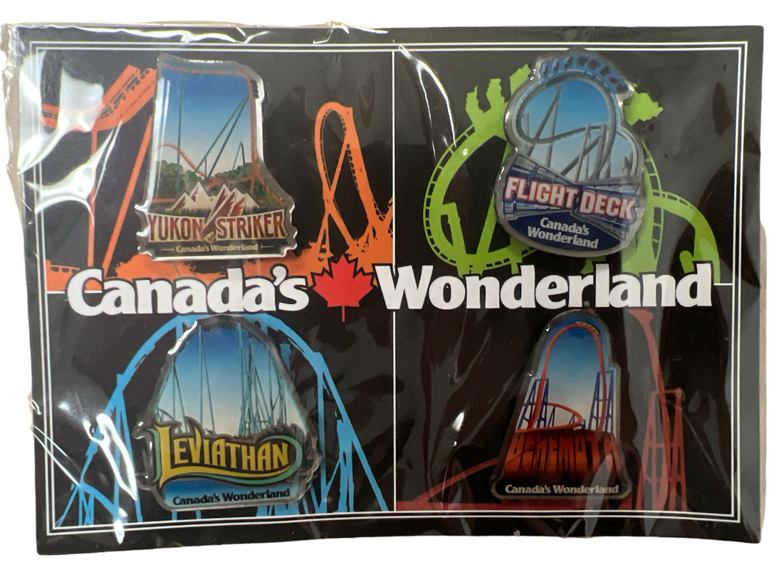 Canada's Wonderland Coasters 4-pc Pin Set
