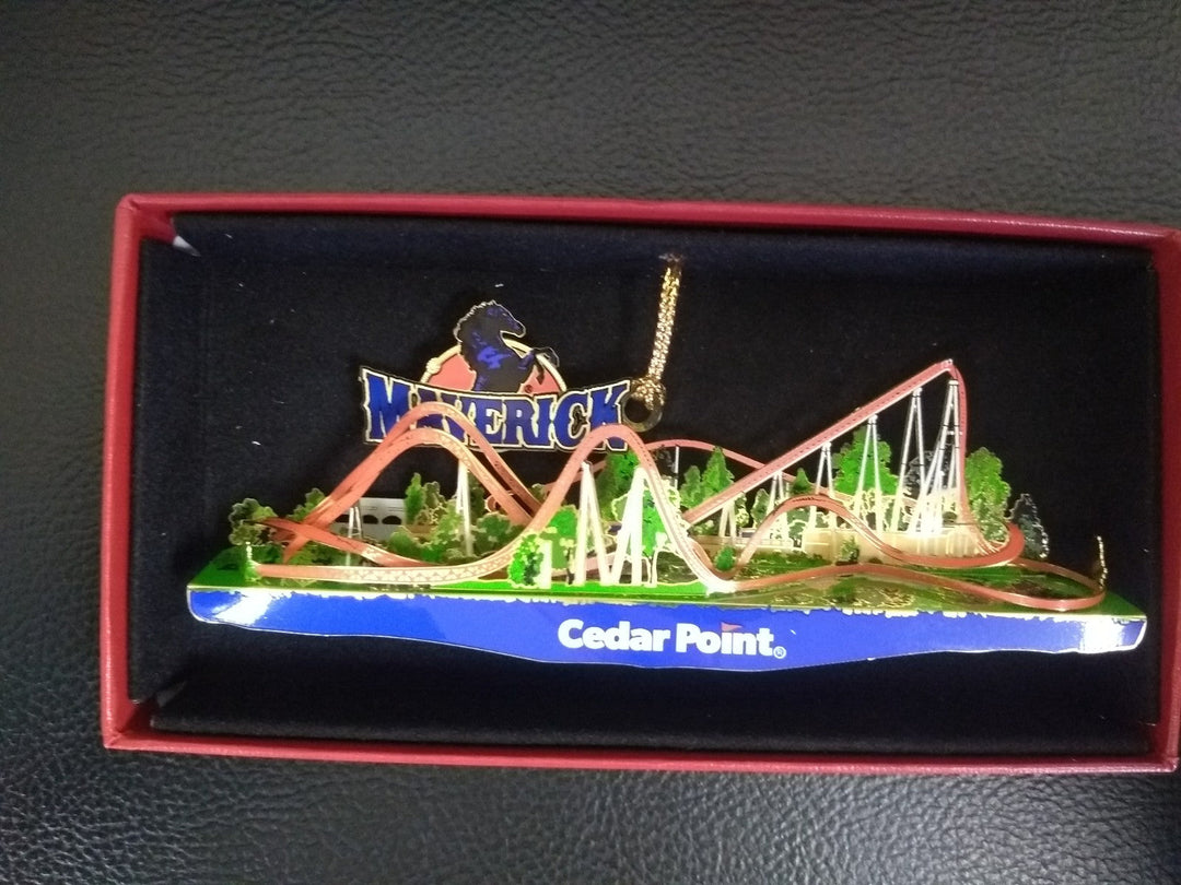 Cedar Point Maverick Layout Brass Ornament