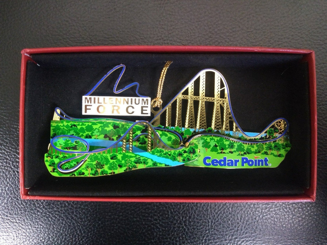 Cedar Point Millennium Force Brass Ornament