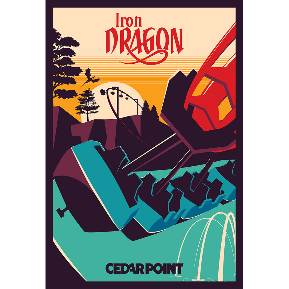 Cedar Point Iron Dragon Poster