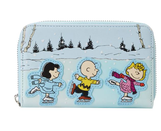 PEANUTS® Loungefly Charlie Brown and Friends Ice Skating Zip Around Wallet