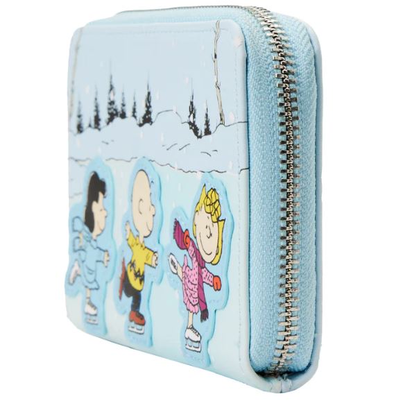 PEANUTS® Loungefly Charlie Brown and Friends Ice Skating Zip Around Wallet