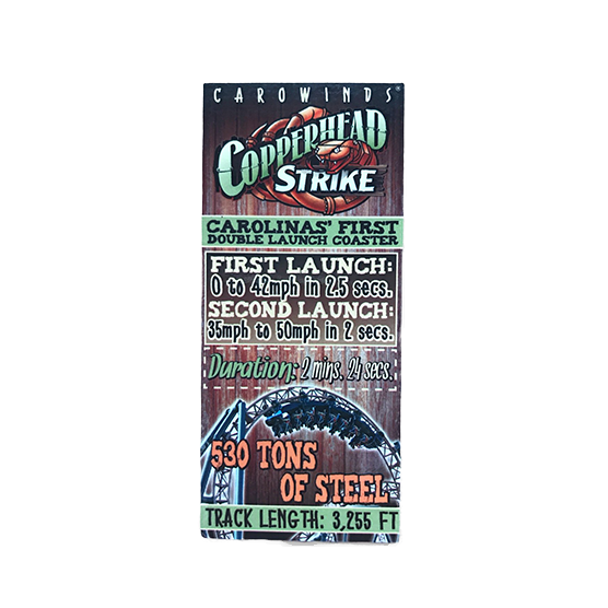 Carowinds Copperhead Strike Stats Magnet