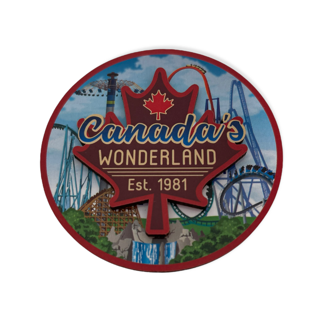 Canada's Wonderland Maple Leaf Magnet