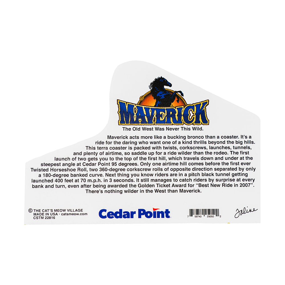 Cedar Point Cat's Meow Maverick Shelf Sitter