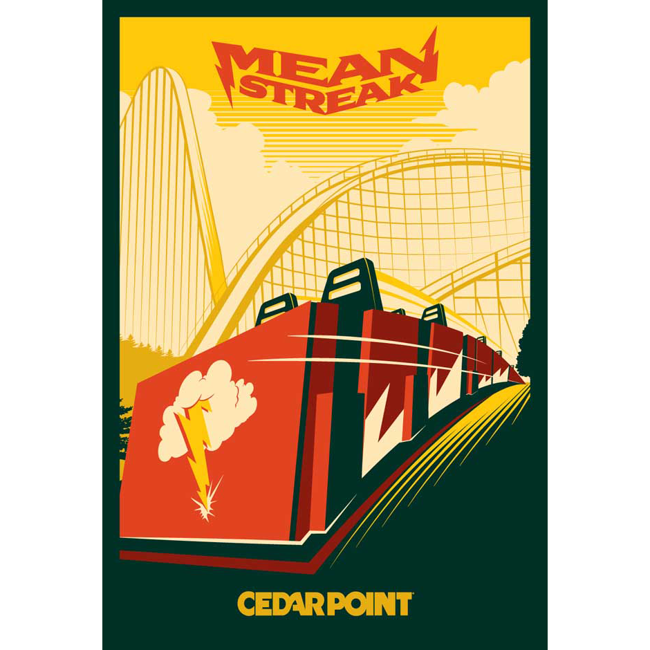 Cedar Point Mean Streak Poster