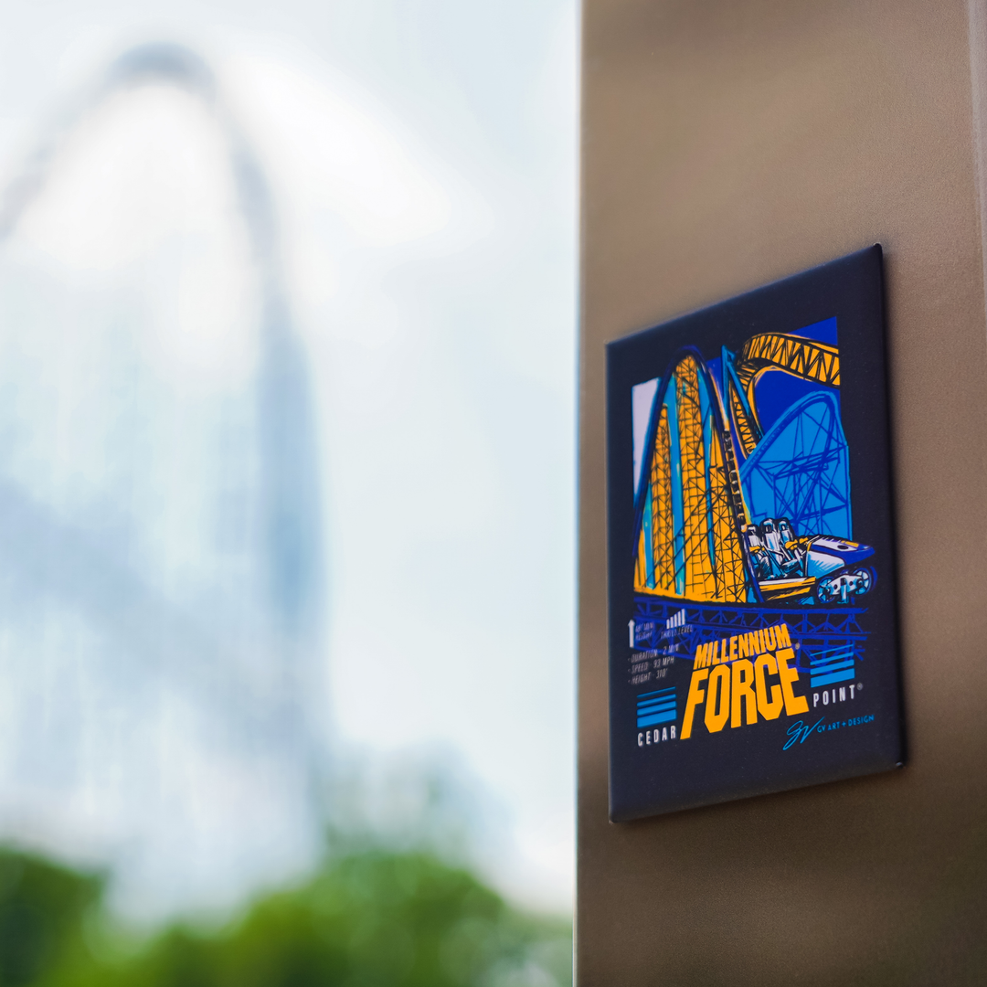 Cedar Point Millennium Force Coaster Stamp Magnet