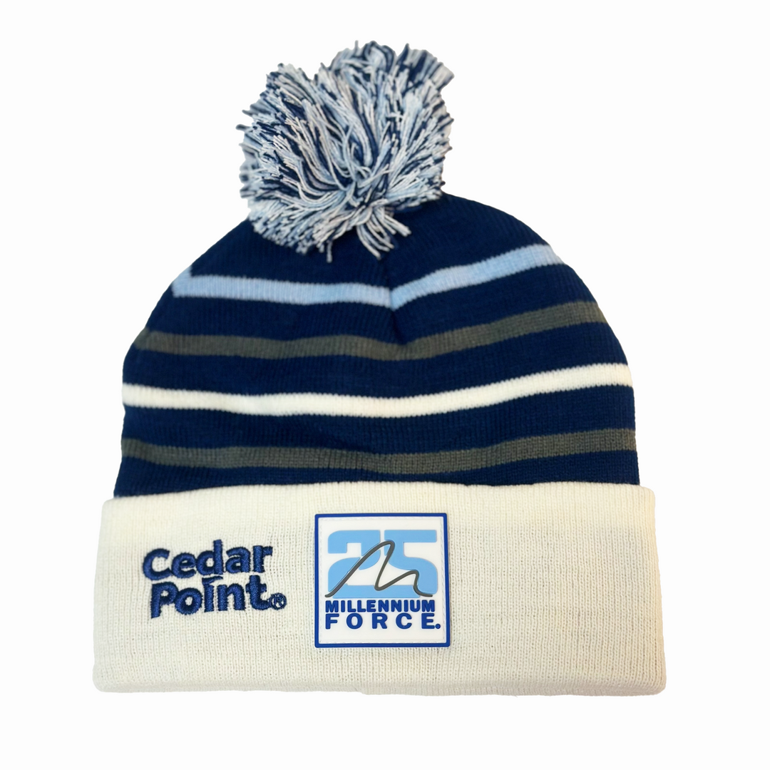 Cedar Point Millennium Force 25th Anniversary Pom Beanie