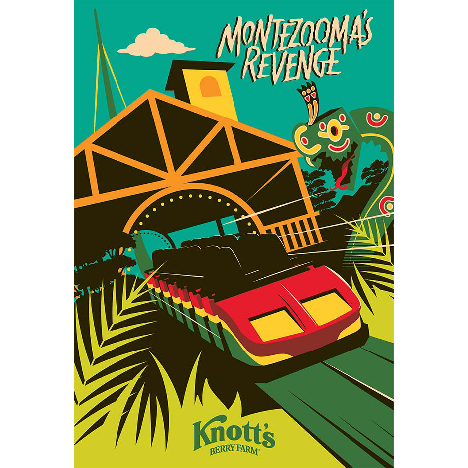 Knott's Berry Farm Montezooma's Revenge Poster