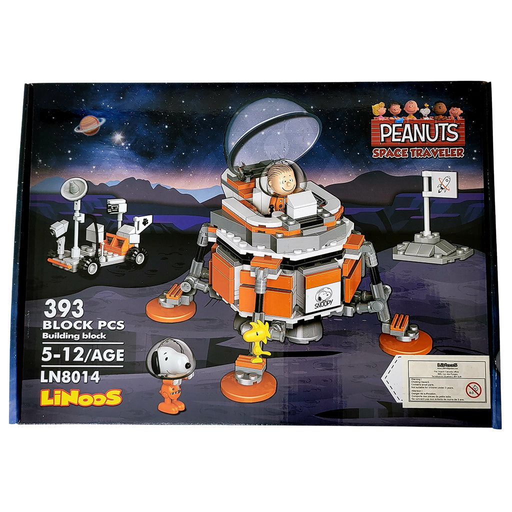 PEANUTS® Snoopy in Space Linoos Moon Lander Building Bricks Set