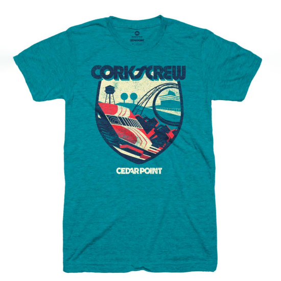 Cedar Point Corkscrew Tee