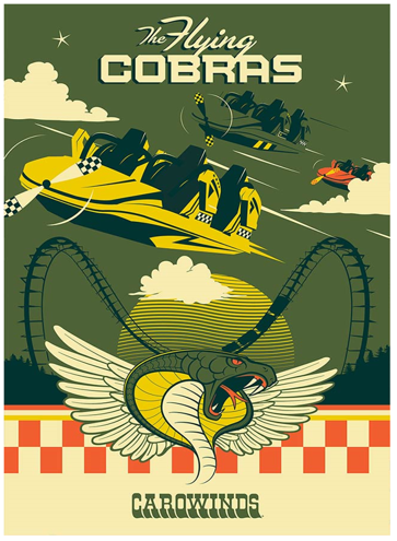 Carowinds The Flying Cobras Poster