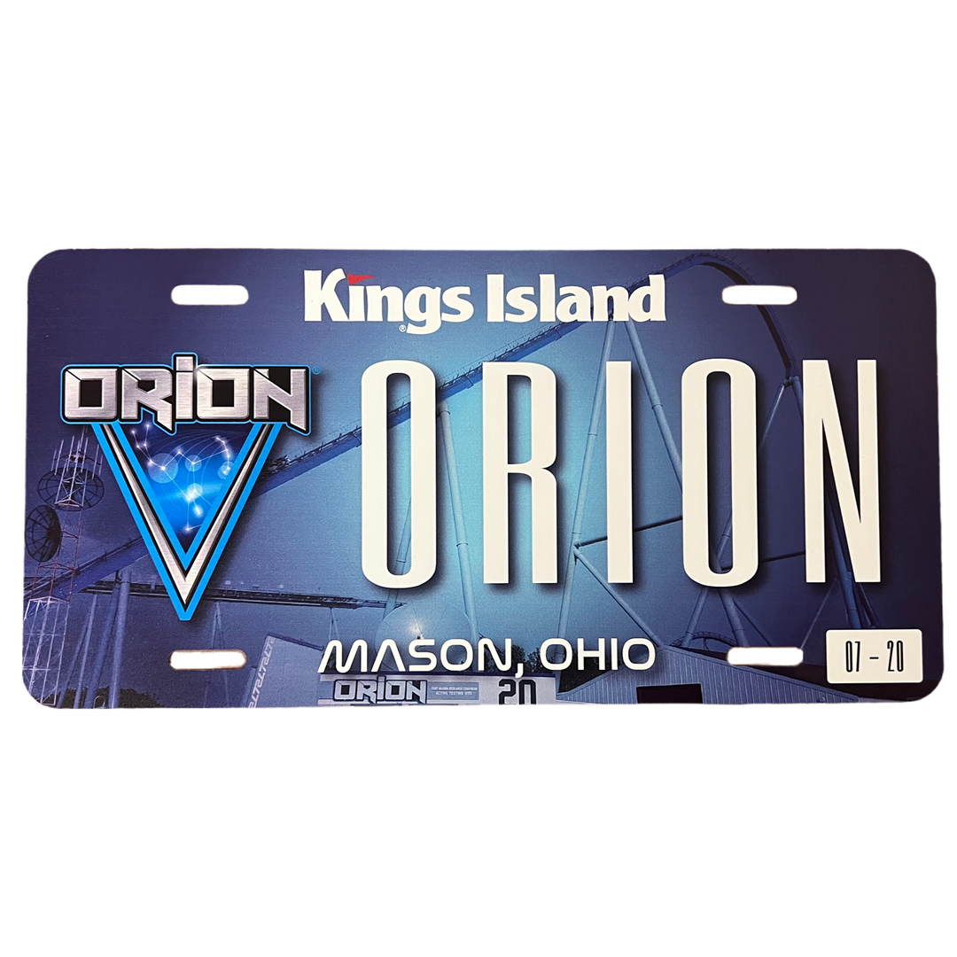 Kings Island Orion License Plate