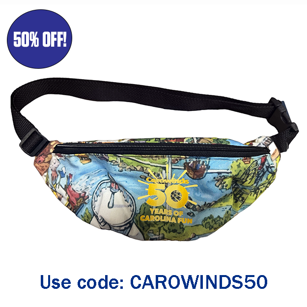 Carowinds 50th Anniversary Park Map Fanny Pack