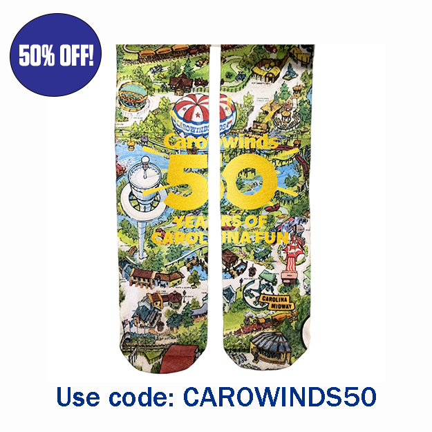 Carowinds Park Map Socks