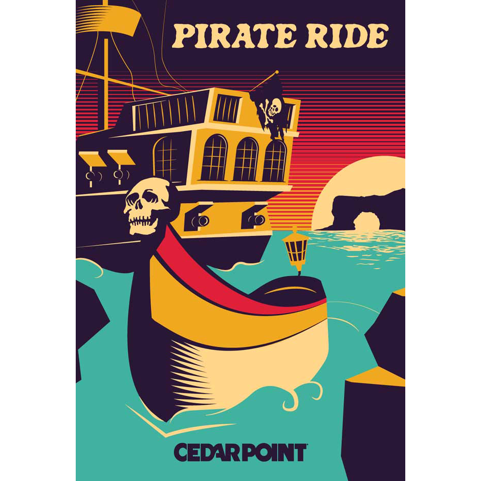 Cedar Point Pirate Ride Limited Edition Poster