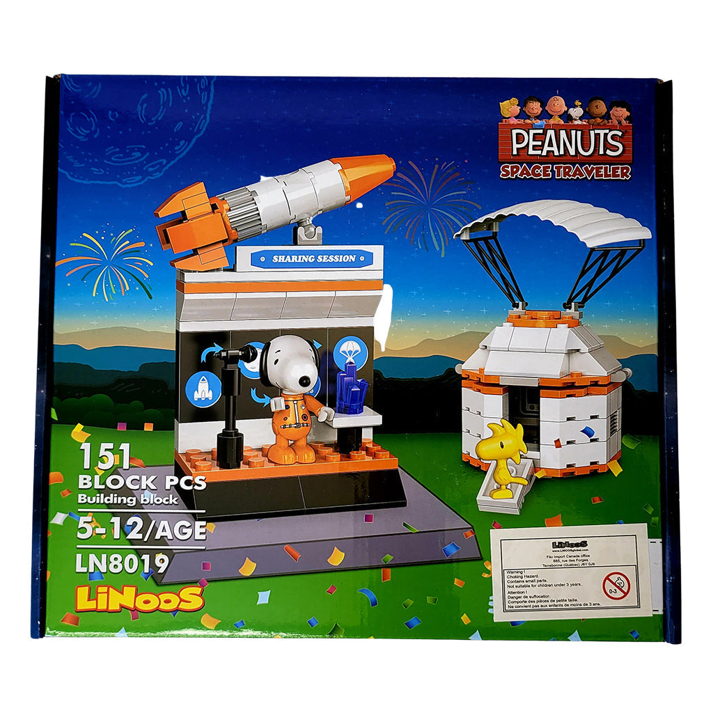 PEANUTS® Snoopy in Space Linoos Space Pod Building Bricks Set