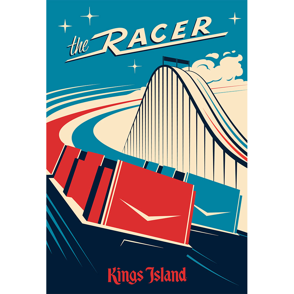 Kings Island The Racer Poster