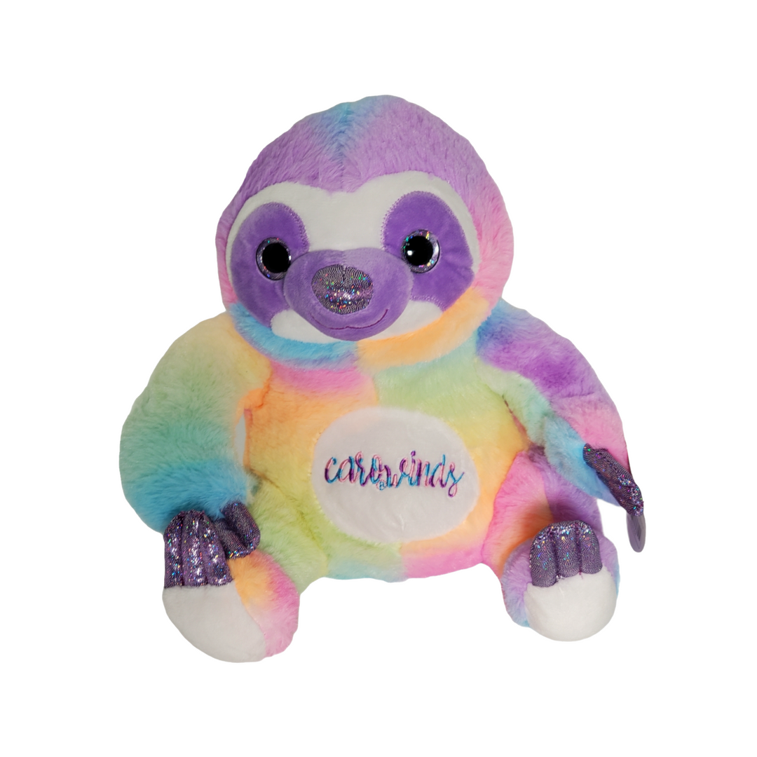 Carowinds 11" Rainbow Sherbet Sloth Plush
