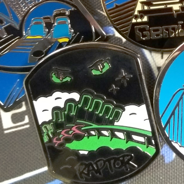 Cedar Point Raptor Enamel Pin