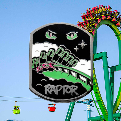 Cedar Point Raptor Enamel Pin