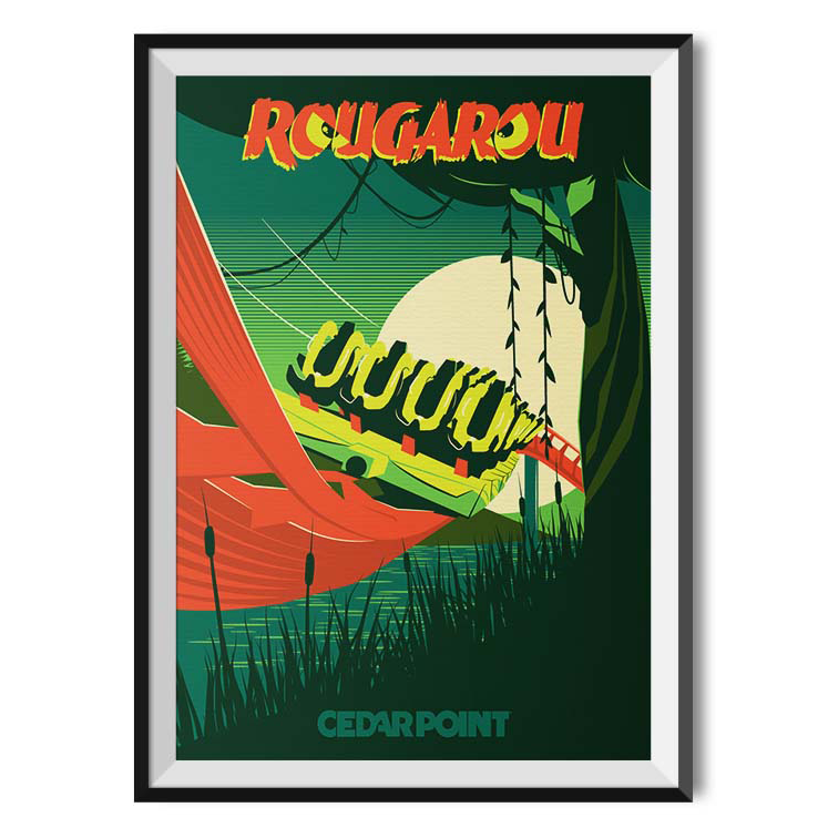 Cedar Point Rpugarou Cedar Point Limited Edition Rougarou Poster – FUN MERCHANDISE ONLINE SHOP