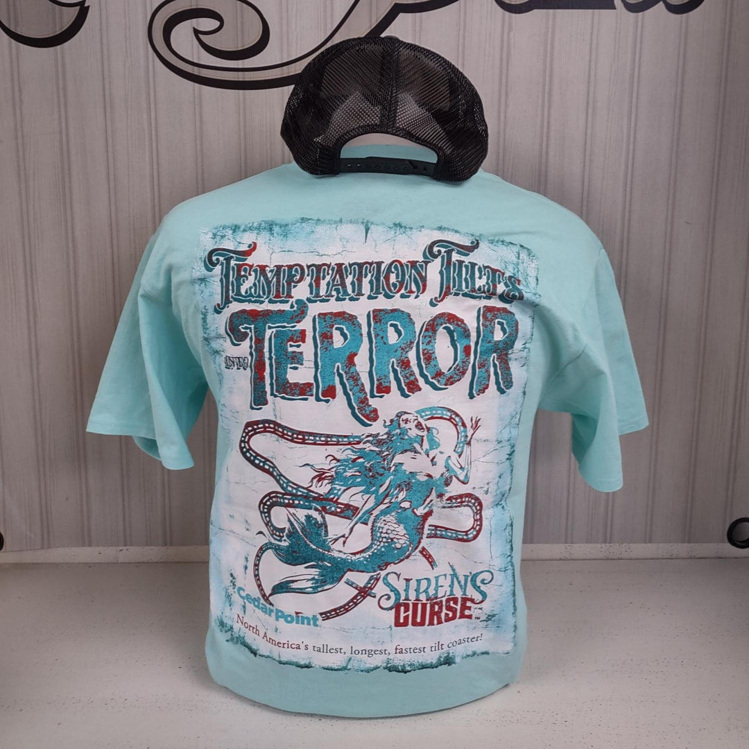 Cedar Point Siren's Curse Temptation Poster T-shirt