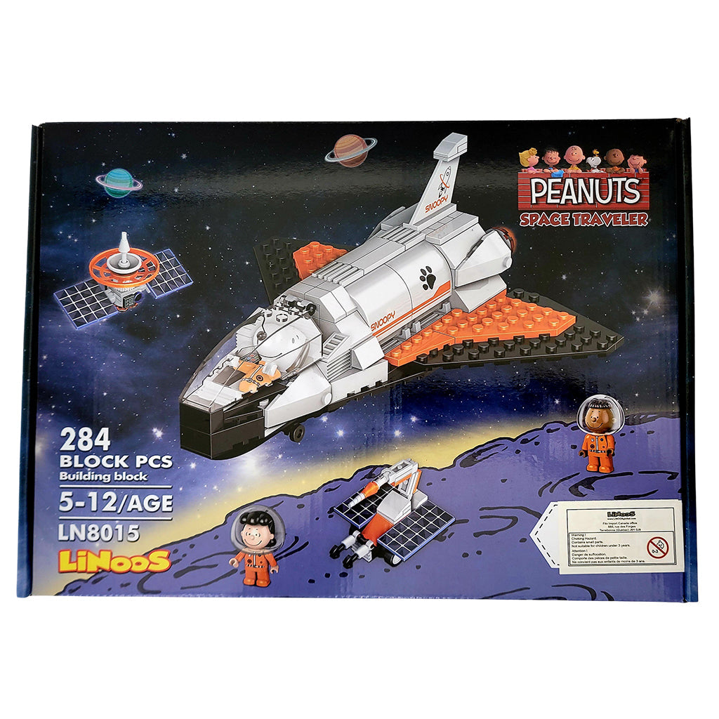 PEANUTS® Snoopy in Space Linoos Space Shuttle Building Bricks Set