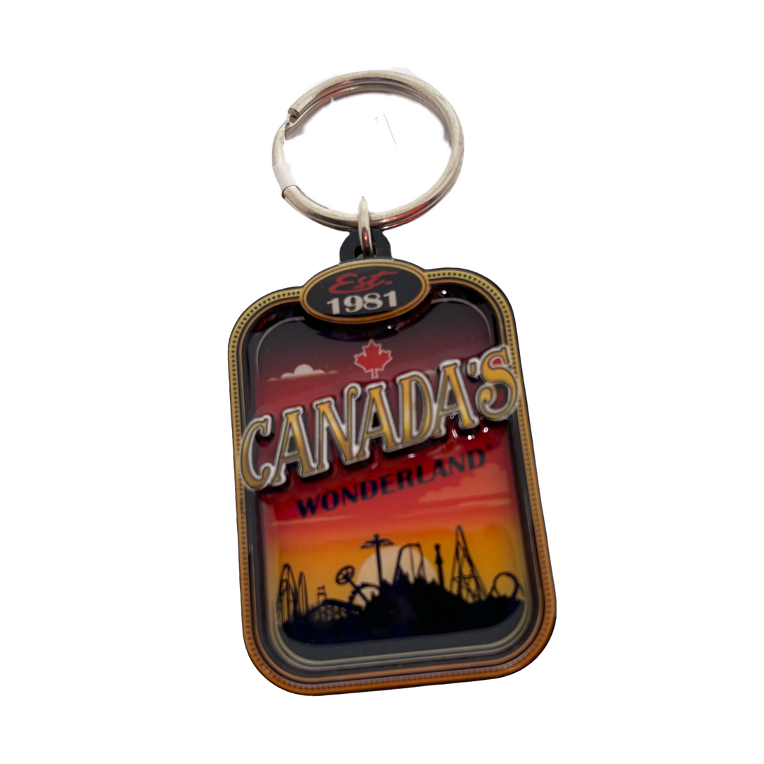 Canada's Wonderland Skyline Sunset Keychain