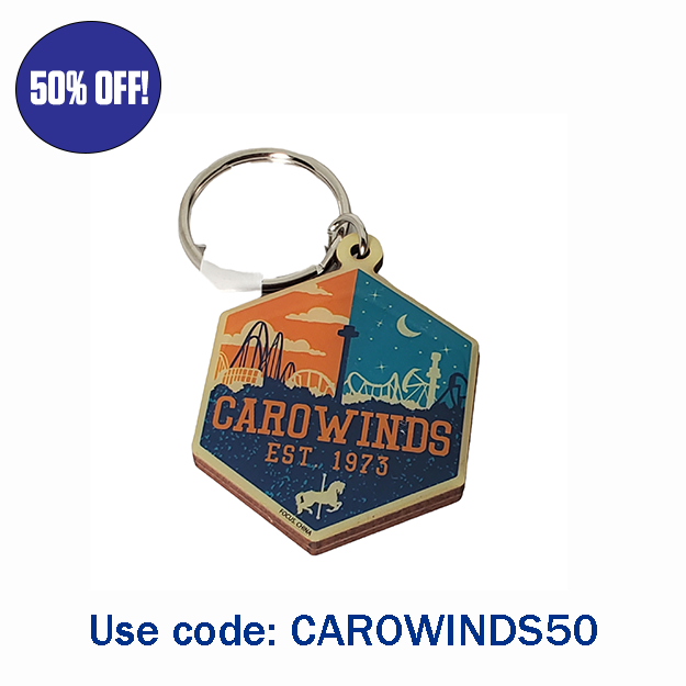 Carowinds 2D Skyline Keychain