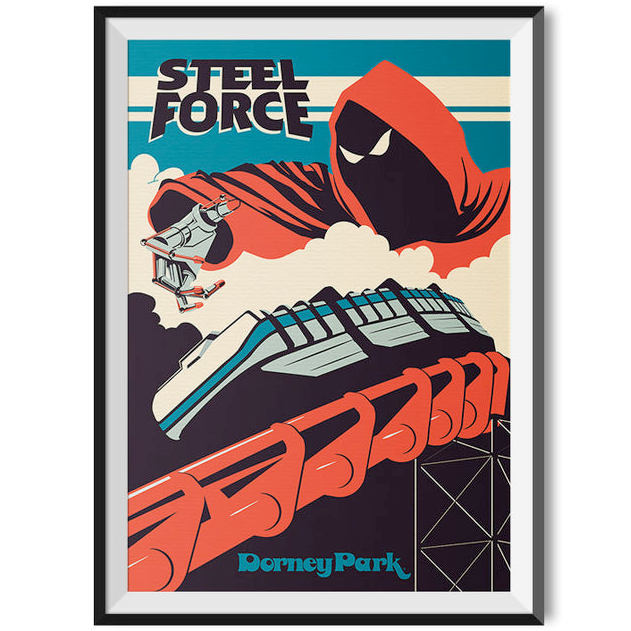 Dorney Park Steel Force Poster