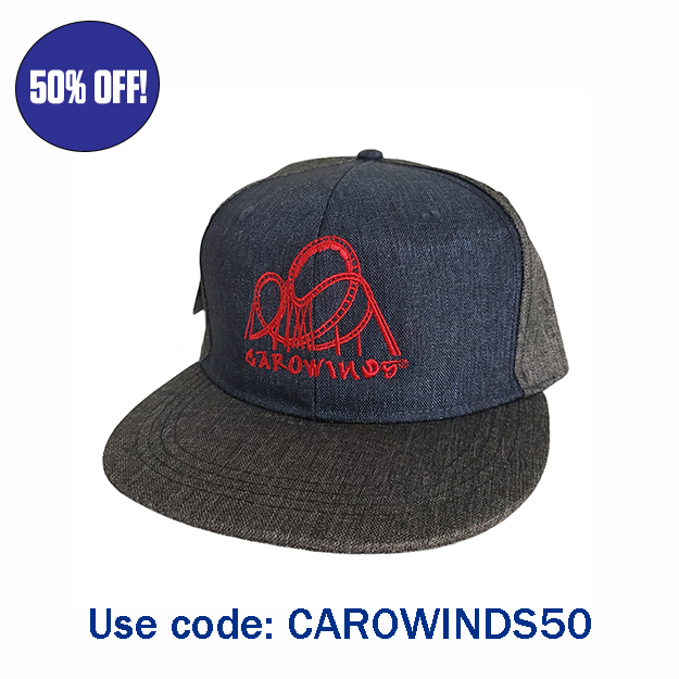 Carowinds Stencil Coaster Flat Bill Cap