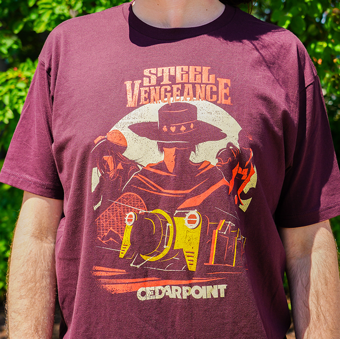 Cedar Point Steel Vengeance Character Tee