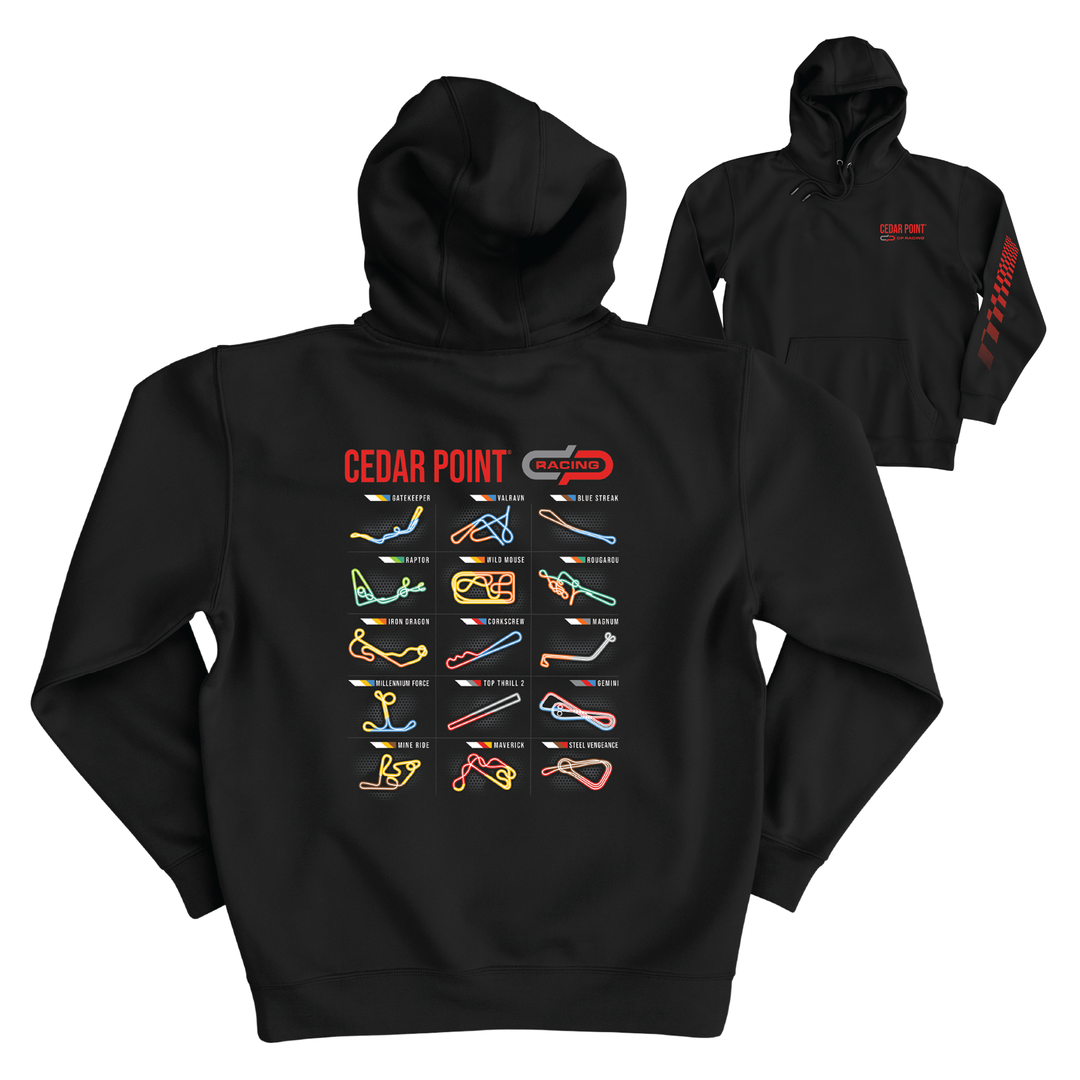 Cedar Point Track Layout Hooded Sweatshirt