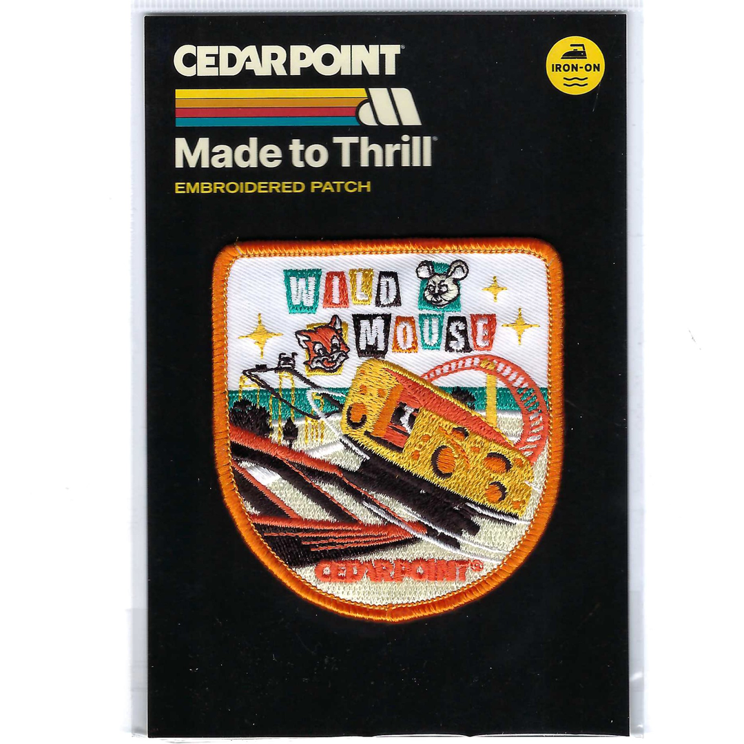 Cedar Point Wild Mouse Embroidered Patch