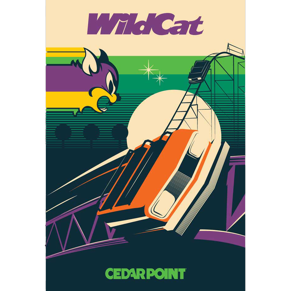 Cedar Point Limited Edition Wildcat Poster