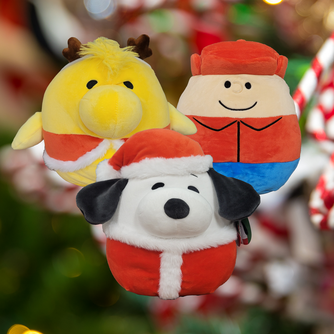 PEANUTS® 8" Mystery Christmas Snoopy, Woodstock, or Charlie Brown Squishmallow